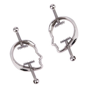 Permainan dewasa penjepit puting erotis logam hati persik klip payudara dengan bola berat untuk wanita BDSM Mimi stimulasi vagina mainan seks - Product Image 1