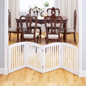 Barrera Plegable de Madera para Mascotas, Valla de Seguridad para Mascotas Pequeñas y Medianas - Product Image 2
