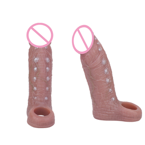 Extensor de Pene de Silicona S8153, Superventas, 6.97 Pulgadas, Diseño Ergonómico con Puntos Estimulantes, Producto para Mejorar el Rendimiento Masculino - Product Image 1