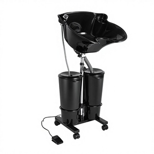 Bac à shampoing portable électrique pour <span class=keywords><strong>salon</strong></span> avec double bac et pompe à eau, en plastique, modèle R3, vente en gros fabricant - Product Image 1