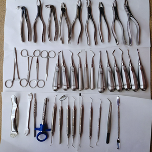 Ensemble de 28 instruments chirurgicaux dentaires en acier inoxydable, poignée ergonomique, certifié CE classe I, outils manuels - Product Image 2