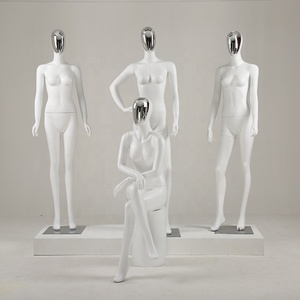 หุ่นแสดงร่างกาย,แฟชั่นโครเมี่ยมหน้าหญิงเพศชุดชั้นในหุ่นหุ่นโชว์ไฟเบอร์กลาส - Product Image 4