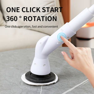 Ensemble d'épurateur de rotation électrique direct d'usine brosse de nettoyage des mains rechargeable toilette de sol brosse de toilette rotative en plastique bon marché - Product Image 2