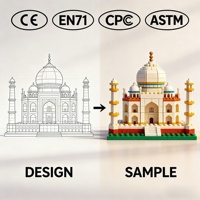 Set de Bloques de Construcción de Plástico Personalizados del Taj Mahal, Monumento Famoso, para Regalo Creativo y Exhibición Coleccionable