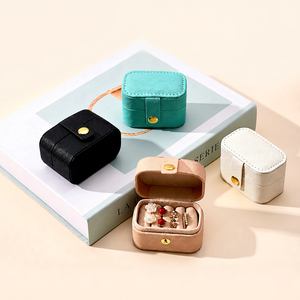 Portable Travel Girl Jewelry <b>Storage</b> Box Necklace <b>Ring</b> Earrings Multi layer Precious Gemstone Box Velvet Travel Jewelry Box - Product Image 1