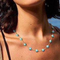 Bracelet classique bleu ajustable pour femme, bijou délicat en pierres précieuses pour les fêtes, bracelet perlé en pierre naturelle turquoise