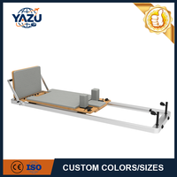 Machine de Reformer ajustable en aluminium noir avec lit coulissant à rail complet et plateforme de saut pour Studio de Yoga et Pilates