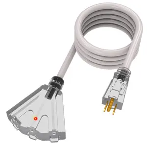 Cable de extensión triple para exteriores 25 FT 16-14 AWG Cables de extensión de alimentación de embalaje de manga
