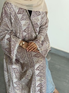Abaya Aperta di Lusso Loriya per Donne Musulmane, Stile Dubai, Abito Lungo Modesto, Moda Islamica - Product Image 3