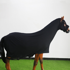 Tappeto elastico con cappuccio cavallo con cerniera Spandex foglio elasticizzato per equitazione squallido prodotto - Product Image 6