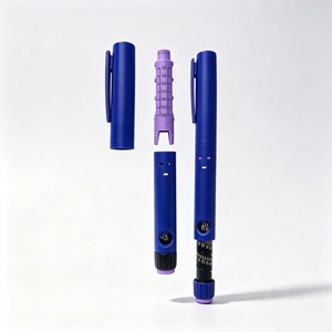 Reusable <b>Pen</b> Injector Plastic Cap Durable Glass Tube Packaging Tool Pharma Cosmetic Use <b>Refillable</b> Injection <b>Pen</b> - Product Image 4