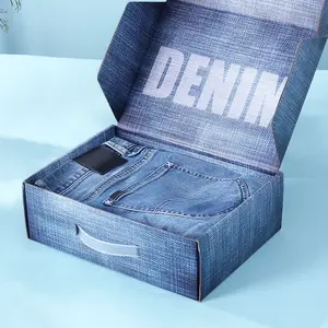 Denim Long Shorts Jacket Packing Canvas Shoes Leather Shoes Portable Airplane Box Corrugated Paper Mailer Box