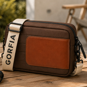 ODM&OEM Customization 2026 New Luxury Messenger Crossbody Bag for Men Leather Camera Shoulder Bag With Multiple Pockets - Product Image 4