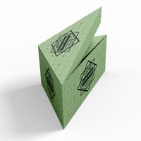 Boîte à pizza triangulaire personnalisée avec couvercle rabattable, en carton alimentaire, impression de logo personnalisée, emballage à emporter pour pizza