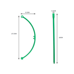 Plastic Flower <b>Support</b> Ring And Rod 17.5Cm X 5.5Cm 20Cm X 0.5Cm For Indoor Outdoor <b>Plant</b> Climbing Trellis - Product Image 1
