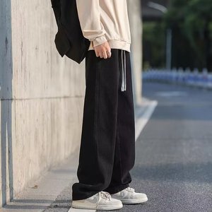 Nuovi <span class=keywords><strong>Jeans</strong></span> Stile Vintage Americano da <span class=keywords><strong>Uomo</strong></span>, Vestibilità Comoda, Gamba Dritta, <span class=keywords><strong>Vita</strong></span> Elastica, Pantaloni Casual di Tendenza a Gamba Larga - Product Image 4