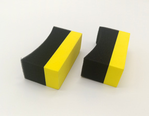 Xe lốp Applicator 4 inch L Hình dạng mặt trăng bọt sáp Applicator xe đánh bóng Sáp miếng bọt biển - Product Image 1