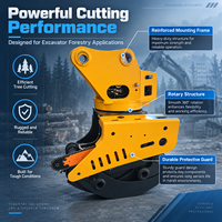 Forestry Tree Shear Grapple for 5-10 Ton Excavator Hydraulic Cutting Attachment NM400 Material Gear for Logs Timber Handling