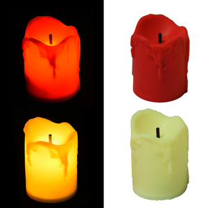 IShine 2'' Flameless Eco-Friendly LED Pillar <strong>Candle</strong> <strong>1</strong> LED Wax Drip Light-Up Battery Operated Home Decoration Christmas New Year - Product Image 3