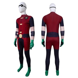 Costume de cosplay Robin pour enfants Halloween, combinaison de jeu de rôle Judas Contract Teen Titans - Product Image 3