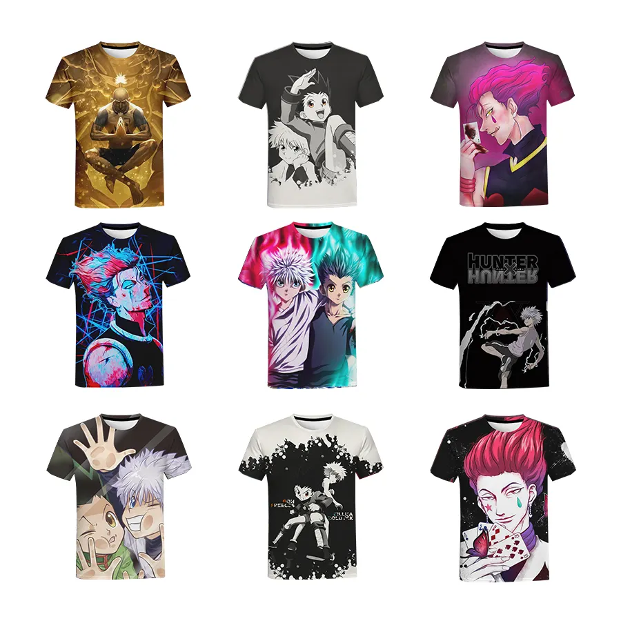 Japon animesi 3d baskılı t-shirt kadın Anime HxH Streetwear moda erkekler için kısa kollu gömlek Anime t Shirt