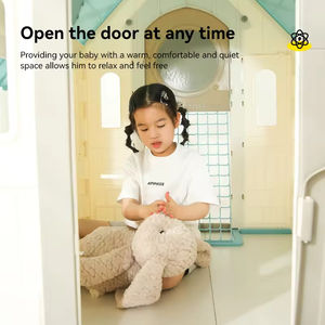 Casetta da Gioco per Bambini da Esterno con Porte e Finestre in Plastica Set da Gioco per Interni per Bambini Piccoli Casetta Cottage da Giardino - Product Image 3