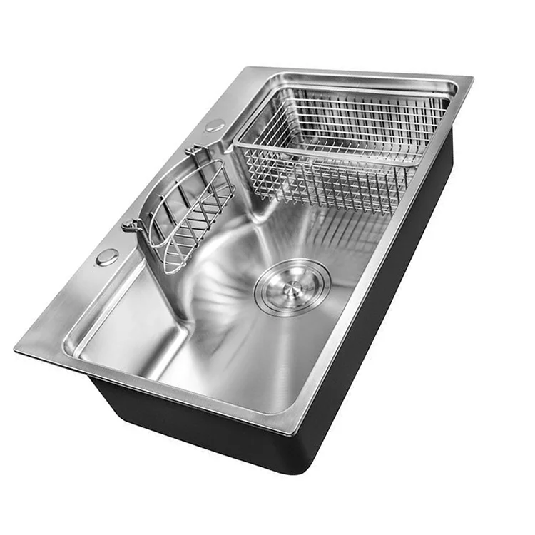 Stainless Steel Drain Board Square Kitchen Basin Sink