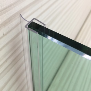 Bande d'étanchéité moderne et durable en profil <span class=keywords><strong>PC</strong></span>/PVC avec design transparent irrégulier pour l'installation de portes en verre - Product Image 5