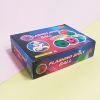 Jouets lumineux LED, balle de massage élastique lumineuse de 6,5 cm, balle rebondissante avec des épines, balle de massage lumineuse, jouets pour animaux de compagnie, vente en gros