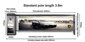 Barrière <span class=keywords><strong>de</strong></span> parking <span class=keywords><strong>publicitaire</strong></span> à bascule avec affichage – Offre spéciale - Product Image 2