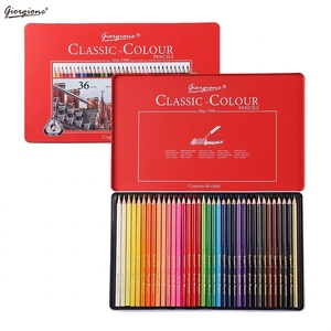 Crayons à huile professionnels Giorgione, 36 couleurs, mine de 3,8 mm, crayons de couleur <span class=keywords><strong>Prismacolor</strong></span>, impression UV, ensemble soluble, boîte en métal - Product Image 1