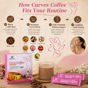 Café instantané <span class=keywords><strong>pour</strong></span> femmes Private Label Curves, sachets de café beauté, extrait botanique, OEM ODM, vente en gros en vrac - Product Image 3