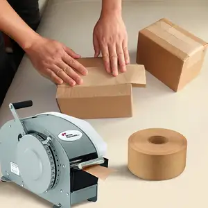 Professional Kraft Paper Tape Reinforced Water Activated Adhesive Writing Tape 9% Offer Printing Waterproof Acrylic Roll Packing