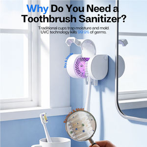 Esterilizador y Secador de Cepillos de Dientes Automático con Luz UV, Batería de 800 mAh, Desinfección en 5 Minutos, Ventilador Turbo para Secado Rápido, para Uso Personal - Product Image 5