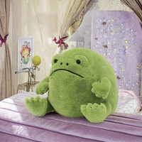 Peluche grenouille mignonne unisexe en gros, douce et câline, jouet en peluche à câliner, animal en coton PP, oreiller anti-stress, décoration d'intérieur, anniversaire