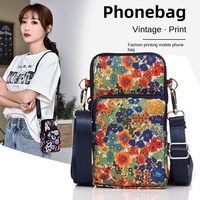 Tas Selempang Mini Custom Printing, Tas Messenger Kecil, Dompet Wanita, Dompet Koin, Tas Selempang Ponsel untuk Wanita