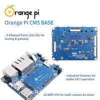 Orange Pi CM5 Octa-Core RK3588S SBC Industrial Embedded Linux Android Placa de desarrollo 8K Video AI NPU 6 Tops Edge Computing