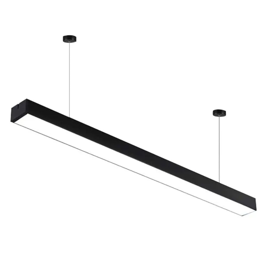 Simple Linear LED จี้โมเดิร์นโคมไฟปรับสายไฟ Suspension แขวนสำหรับสำนักงาน Commercial Area
