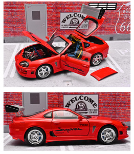 2026-06 JLF <span class=keywords><strong>1</strong></span>:<span class=keywords><strong>24</strong></span> SUPRA A80 Modelo de Coche de Aleación de Simulación, Juguete de Metal para Colección y Decoración de Niños - Product Image 3