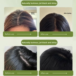 Crema Colorante per <span class=keywords><strong>Capelli</strong></span> Semi-Permanente <span class=keywords><strong>Colore</strong></span> Tè Nero a Base Vegetale Naturale Non Irritante Originale Ufficiale Negozio di Marca per Donne Uso Domestico - Product Image 6