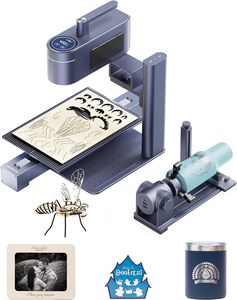 4 다이오드 레이저 조각기 회전 슬라이드 연장 목재/가죽/고무 절단기 AI 원격 모니터링 용 - Product Image 1