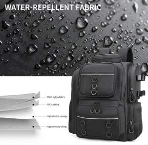 Sac à dos de pêche avec 4 plateaux, grand sac de rangement extérieur avec housse de pluie protectrice pour équipement de pêche, échantillon gratuit - Product Image 6