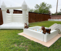 Vente en gros de fosse à balles avec maison à rebond blanche Ensemble de jeux souples pour tout-petits Jouets de jeux souples en mousse Équipement de jeux souples