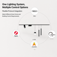 Système d'éclairage sur rail magnétique au design fin DALI KNX pour maison intelligente avec module spot linéaire réglable DALI pour kit hôtel et galerie
