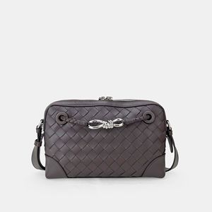 Borse a Tracolla Intrecciate in Vera Pelle per Uomo e Donna, Nuove Borse Casual Quadrate Fatte a Mano - Product Image 5