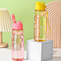 Bouteilles d'eau au prix d'usine, 500 ml, en plastique transparent, bouteille d'eau de sport