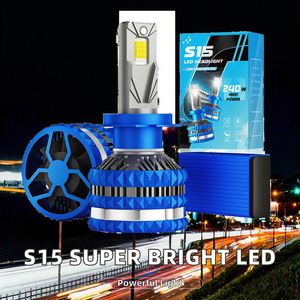 Faro Delantero LED S15 Súper Brillante para Automóvil, 240 W, 55000 LM, 6000 K, con Canbus, IP68, Resistente al Agua y al Polvo, Luz Automotriz H4/H7, 12 V, Nuevo - Product Image 2