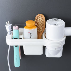 No-<b>drill</b> hair dryer holder, bathroom storage rack, bathroom wall-mounted rack, hair dryer holder. - Product Image 4