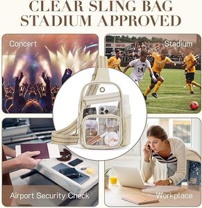 Bolsas <span class=keywords><strong>de</strong></span> PVC transparentes personalizadas para <span class=keywords><strong>eventos</strong></span> <span class=keywords><strong>de</strong></span> estadio, bandolera transparente, riñonera cruzada para conciertos <span class=keywords><strong>deportivos</strong></span> - Product Image 6