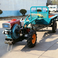 Nuevo Tractor Agrícola Diésel de 10hp de Gran Venta con Cosechadora de Cacahuetes, Arado de Discos y Arado de Flecha para Transporte